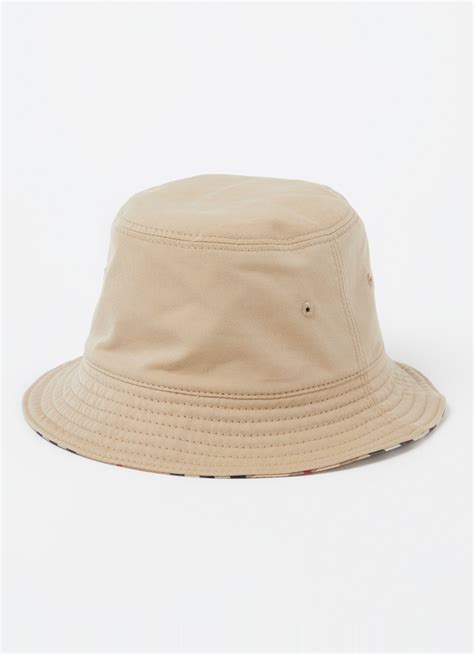 Burberry Reversible bucket hoed met logo 